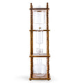 Yama Glass Cold Brew Tower – Curved Brown Wood Frame – 25 Cup (100 oz)