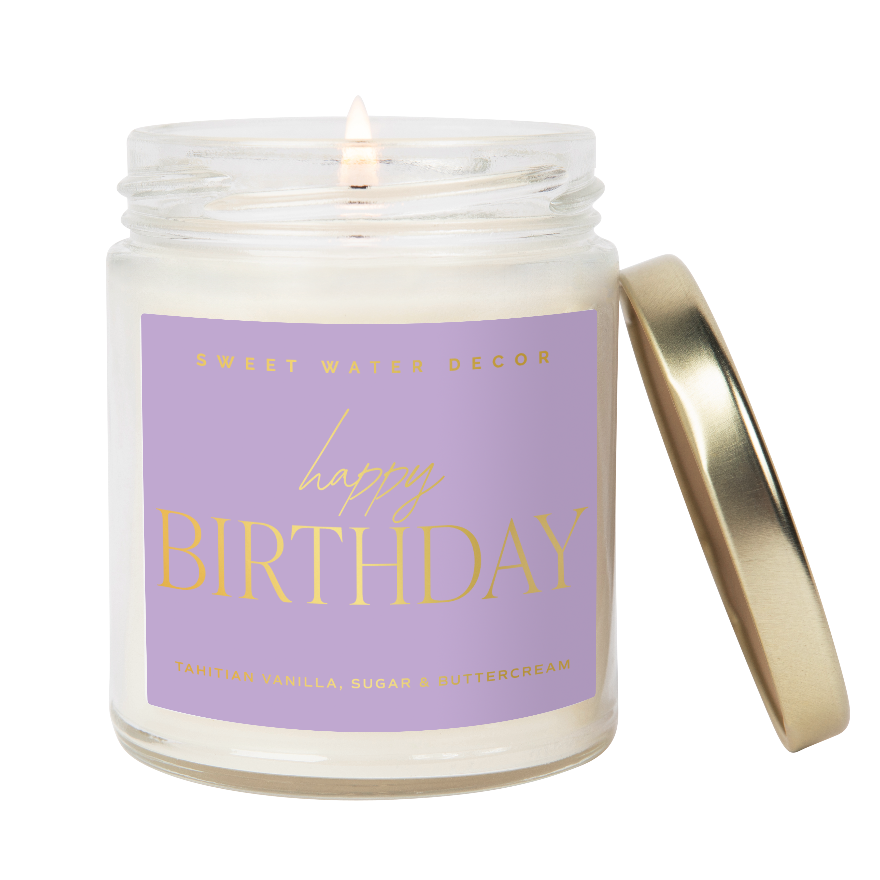 Happy Birthday 9 oz Soy Candle (Gold Foil) - Decor & Gifts