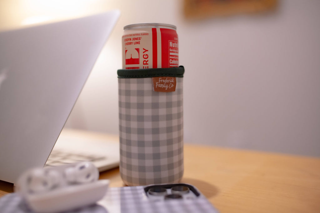 Slim Can Drink Sleeves- Reusable Neoprene Coolers with Aesthetic Patterns, 12oz Skinny Can Holder for Seltzer Energy Drinks