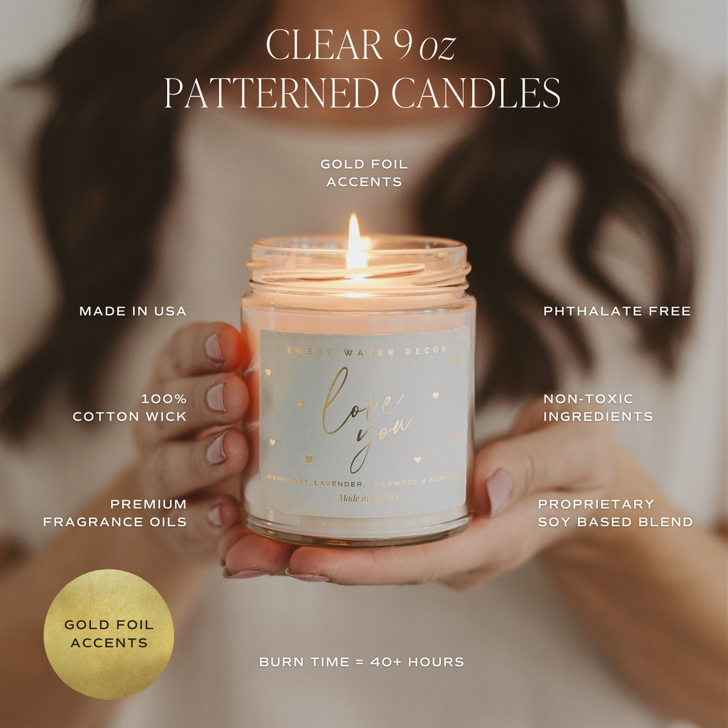 Love You 9 oz Candle - Wedding Gifts & Decor