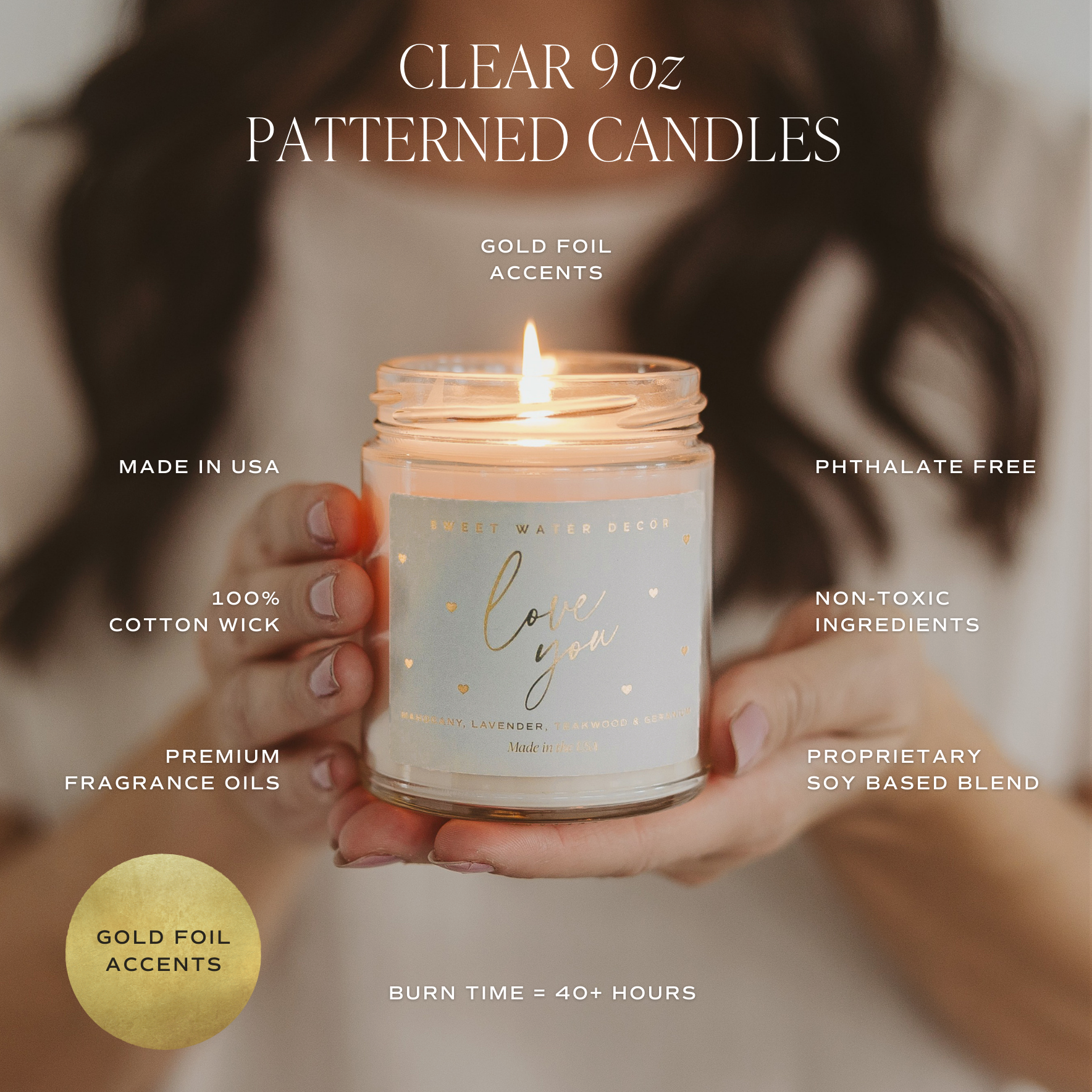 Love You 9 oz Candle - Wedding Gifts & Decor