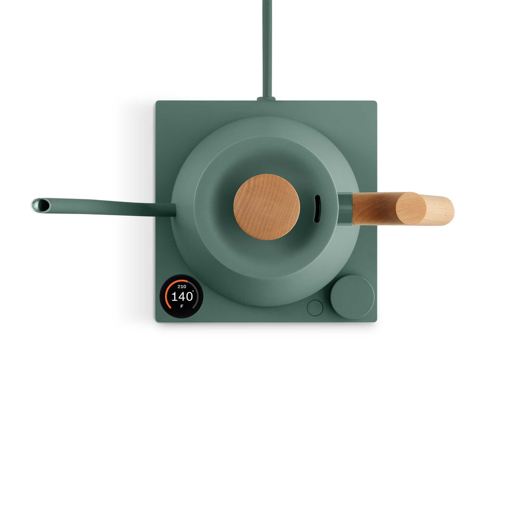 Fellow Stagg EKG Pro Electric Kettle - Smoke Green w/ Maple
